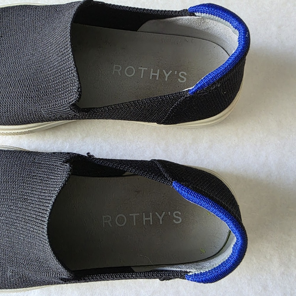 Rothy's Women's Black Slip-On Sneakers | Lightweight Casual Size 8 - Picture 4 of 9